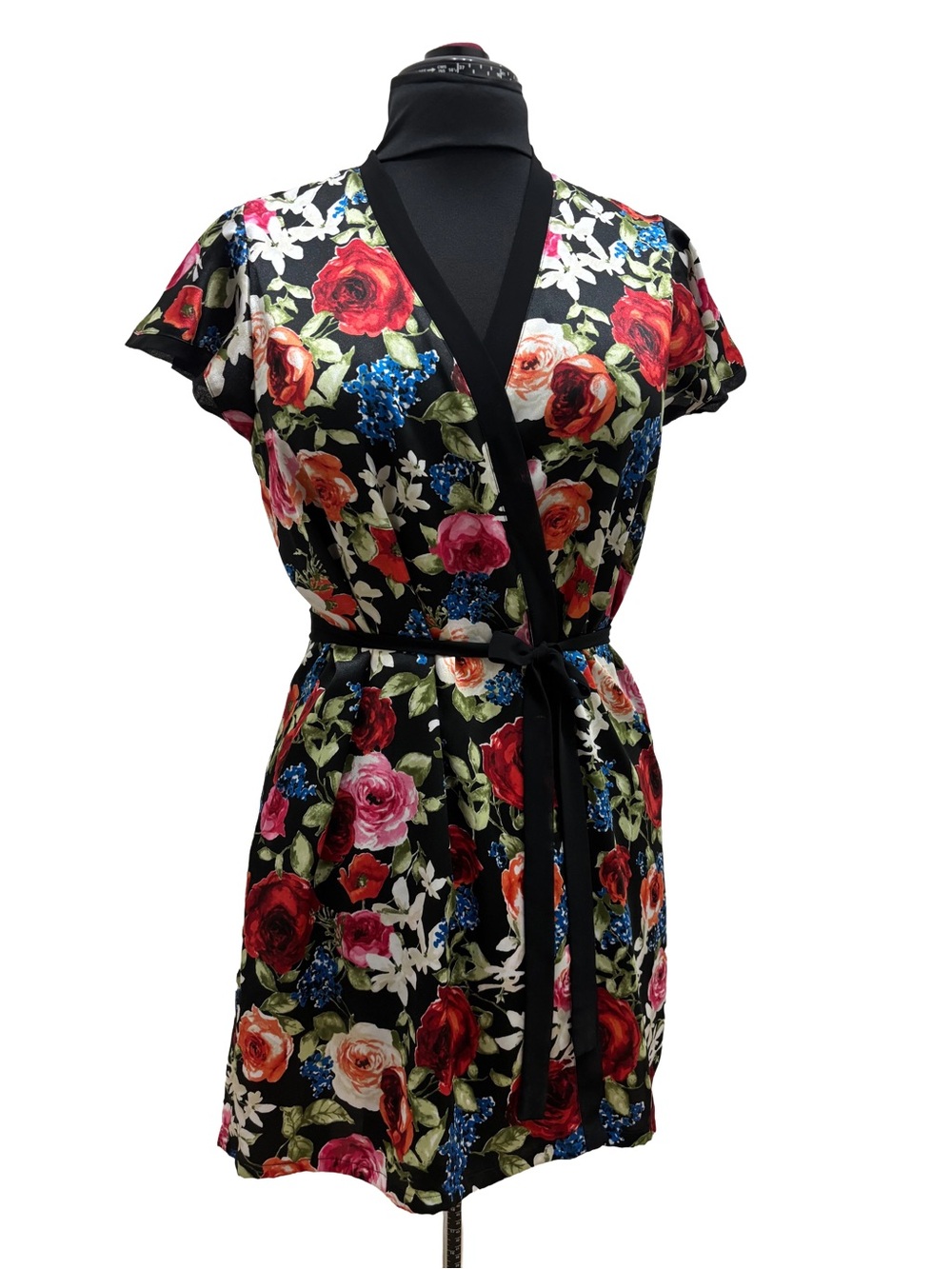 Vintage Oscar de la Renta Pink Label Floral Wrap Robe Dress